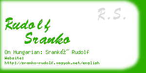 rudolf sranko business card
